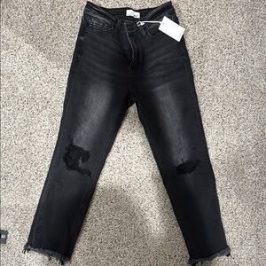 Black Distressed Jeans